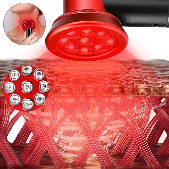Red Light Therapy, Portable Handheld LED Light Therapy Device, 3 Modes, 630/660/850 nm Wavelengths, for Deep Relief of Muscle and Joint Pain in The Body, Facial Skin Care (Medium)