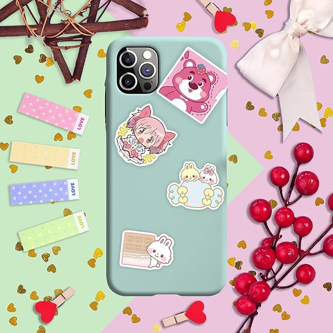 BulbaCraft Cutecore Stickers, Cute Anime Stickers for Water Bottle and Laptop - Cutecore Party Supplies & Decorations, Waterproof Vinyl Decals, Aesthetic Stickers, Gifts for Women & Men