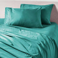 PeachSkinSheets Cooling Bed Sheets for Hot Sleepers - Ultra-Soft Breathable Luxury Microfiber Sheet Set, Moisture-Wicking, Deep Pocket, Oeko-TEX® (California King, The Real Teal)
