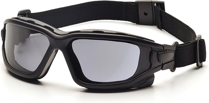 PYRAMEX I-Force Sporty Dual Pane Anti-Fog Goggle, Black Frame/Clear Anti-Fog Lens