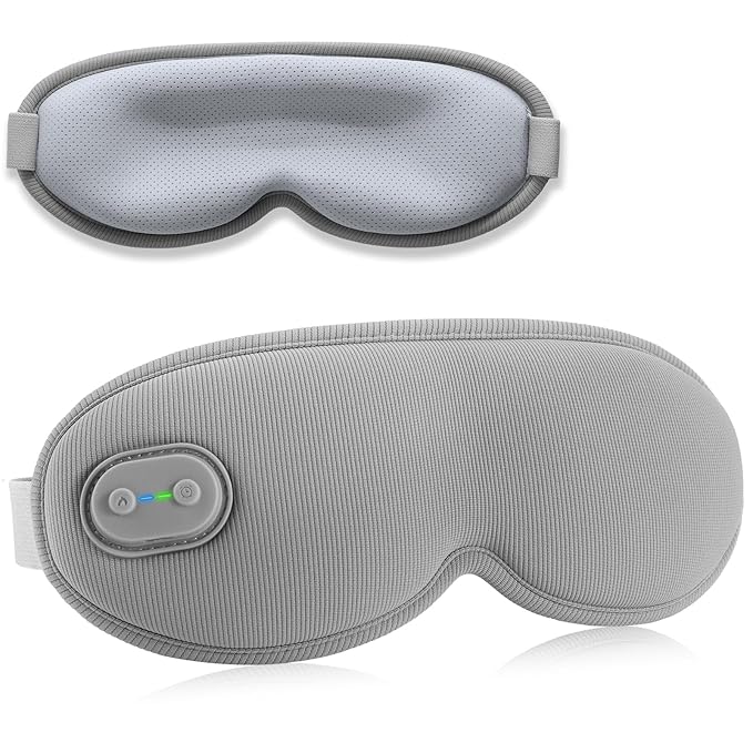 VINTEAM Cordless Heated Eye Mask – 3D Design with Adjustable Heat & Timer Settings, Comfortable & Lightweight, Perfect for Eye Fatigue Relief, Men & Women