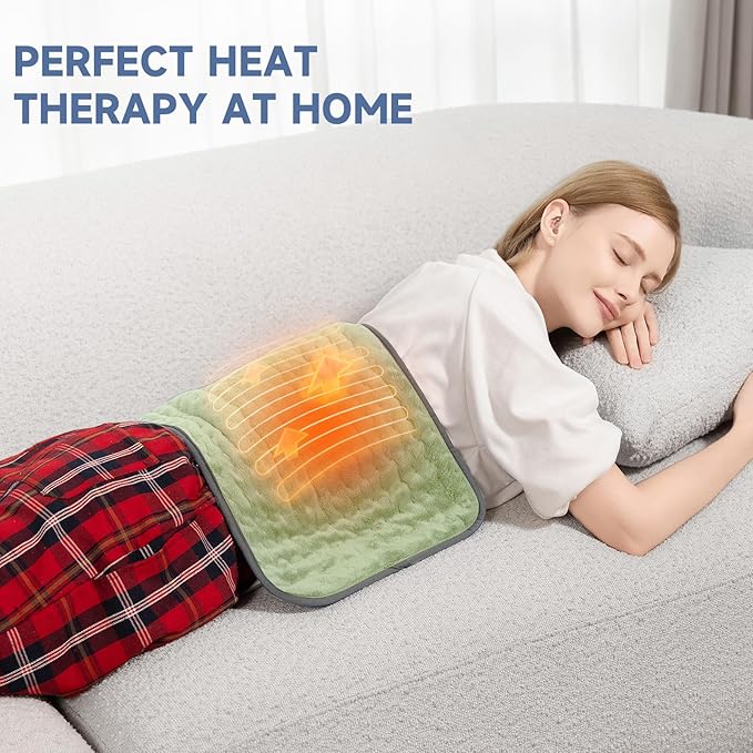 Electric Heating Pad for Pain Relief, Soft Heat Wrap for Neck, Back, Legs, Moist/Dry Heat, 6 Heat Settings & Auto Shut-Off, Gift for Mom, Dad, Grandma, Grandpa