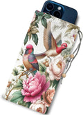 EMF Shield Sleeve for Cell Phone Reduce Signal Anti-EMP Pouch Against Radiation, EMF, 5G, RFID Blocking 4x8 Inch Pink Bird Phone Sleeve Bags
