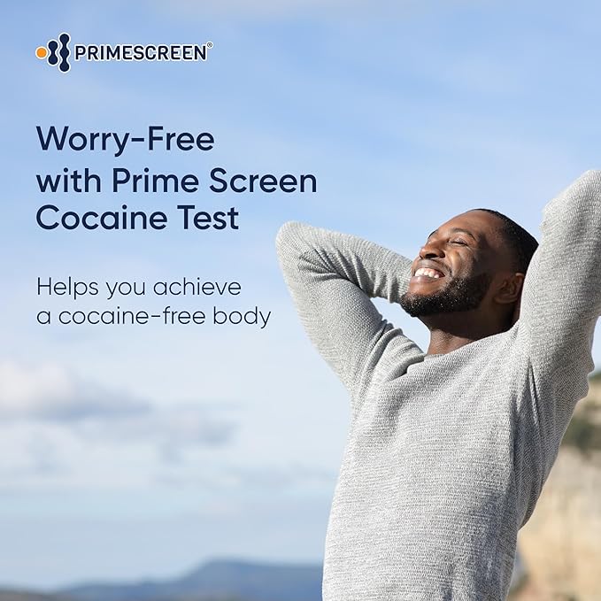 Prime Screen Cocaine Urine Test Card - Detect COC in Urine with 300 ng/mL Cutoff Level - Single Panel Drug Test Kit - 10 Pack