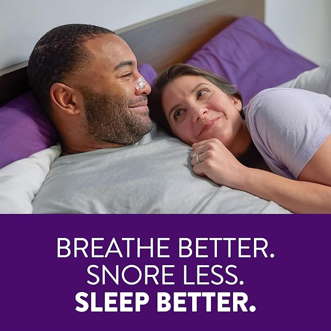 ZzzQuil Sleep Nasal Strips, Clear Nasal Strips, Snoring Relief from Nasal Congestion, Works Instantly, Reduces Nasal Congestion for Less Snoring and Better Sleep, Drug Free, 52 Nasal Strips