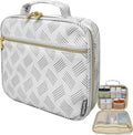 Medium Travel Pill Bottle Organizer, Slim Medicine Bag, Carrier for Medications and Medical Supplies - Jacquard Gray