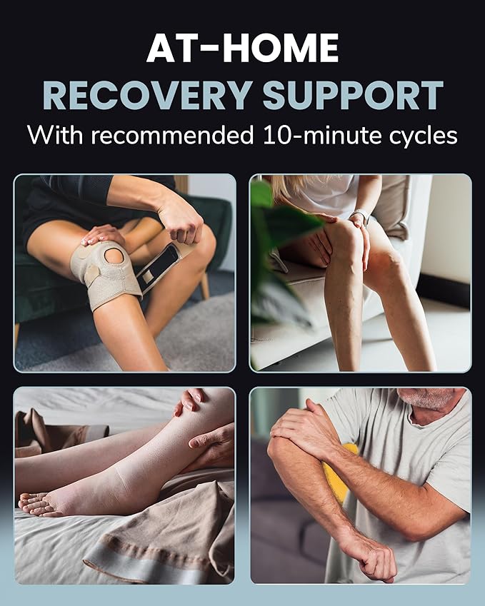 Flowell Home Thermosleeve - Dual-Temperature Heat Pack or Ice Sleeve for Arm with Hydrogel - Versatile Hot & Cooling Pad Joint Wraps & Muscle Compression - Single, Medium