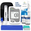 BGM101 Blood Glucose Monitor Kit, 100 Test Strips, 100 Lancets, 1 Blood Glucose Meter, 1 Lancing Device, Diabetes Testing Kit, Portable Blood Sugar Test Kit, Glucometer Kit for Home
