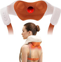 Breo N6 Mini Shiatsu Neck and Shoulder Massager with Heat – Deep Tissue Kneading Massage Pillow with Plum Blossom Rollers, Red Light Therapy, Quiet Motor, Cordless, Gift for Back Pain Relief