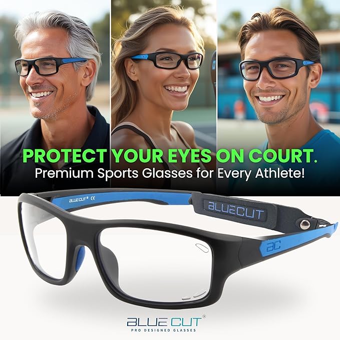 BLUE CUT Sports Protection Goggles, Photochromic Lenses Safety Glasses for Basketball, Pickleball Indoor Outdoor Sports