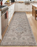 LUMI Kitchen Mat Anti Fatigue Cushioned, Memory Foam Padded Standing Rug Washable, Non Slip Comfort Floor Runner for Home, Sink, Laundry, Office, 24"x87", Taupe