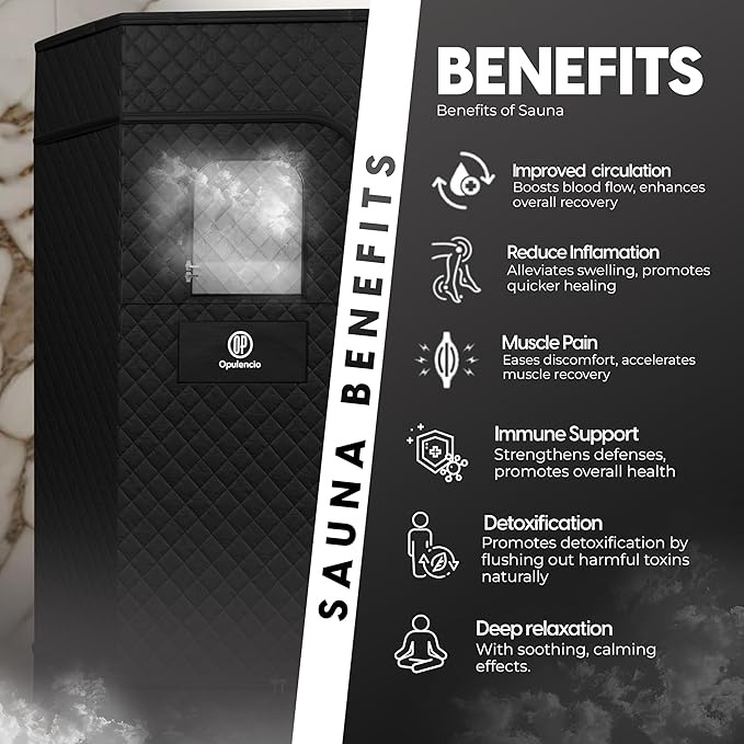 Portable Sauna and Cold Plunge Combo - Spacious at Home Sauna Box with Ice Tub, Portable Steam Sauna Tent with 3L Steamer, Fast Heating with 9 Levels, Chair, Remote, 5.9' x 2.9' x 2.9'