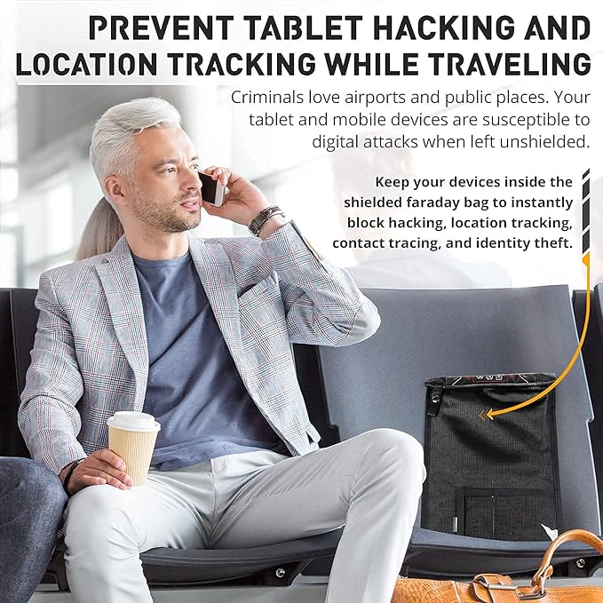 Mission Darkness NeoLok Non-Window Faraday Bag for Tablets (+ Secure Magnetic Closure) // Device Shielding for Law Enforcement & Military, Data Security, Anti-Hacking & Anti-Tracking Assurance