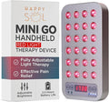 The Mini Go Handheld Red Light Therapy Device, 24 LEDs, 5 Brightness Levels, Adjustable Frequencies, Rechargeable Battery, Red and Infrared Light Therapy, On The Go Light Therapy, Gray