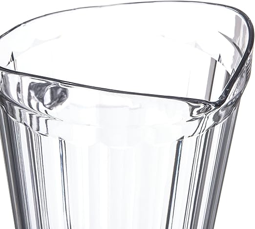 Carlisle FoodService Products Crystalite Tall Pitcher Rounded Pitcher for Restaurants, Catering, Kitchens, Plastic, 60 Ounces, Clear