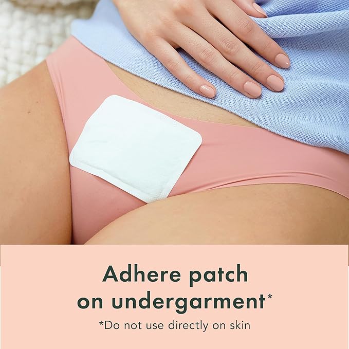 Rael Herbal Heating Patches - Period Cramps, Ultra Thin Design, On The Go Size (8 Count)