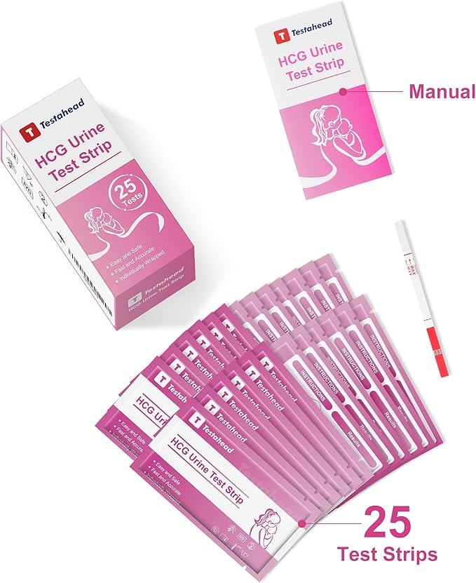 Pregnancy Test Strips, 25 Count, High Sensitivity Home Tests for Early Detection