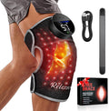 Red Light Therapy Knee Brace, Vibration Knee Massage with Extension Band, Wireless Rechargeable Controller,660nm and 850nm Near Infrared Light Therapy Device for Knee/Elbow/Shoulder Pain Relief