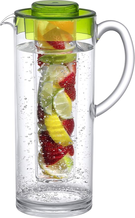 Prodyne Trim Fruit Infusion Pitcher, 60 oz, Green