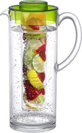 Prodyne Trim Fruit Infusion Pitcher, 60 oz, Green