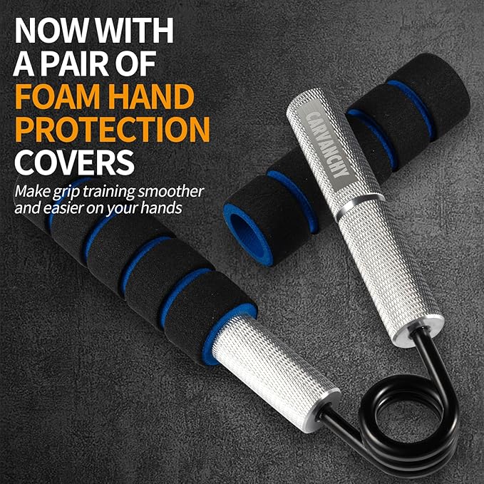 Grip Strength Trainer Set, 50-350LB, Wrist Forearm Strengthener, Metal No Slip, Hand Grip Gripper Strengthener for Strength Training and Exercise, Hand Workout Squeezer Grip Strength