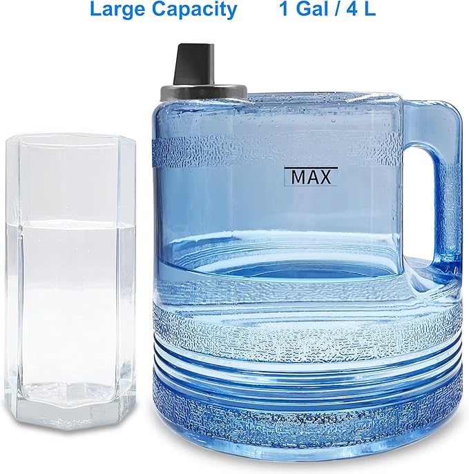 xcivi 1 Gallon/ 4L Distiller Water Container, Replacement Collection Bottle, Portable Plastic Gallon Pot Canteen, Compatible with Megahome and Other Countertop Water Distillers