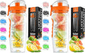 Zulay Fruit Infuser Water Bottle - 34oz - Leakproof With Full-Length Infusion Rod - Men Women's Ideal Fitness Gift Or For Gym, Camping