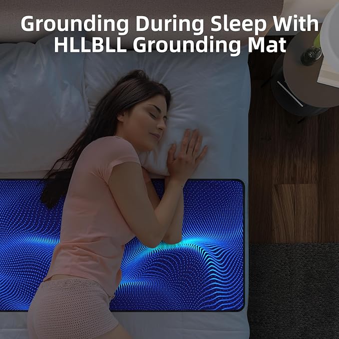 Grounding Mat for Bed,Grounding Pad for Sleeping, Improved Sleep, with grounding Test Pen and grounding Cord King Max(72.3 * 54.1 inch)