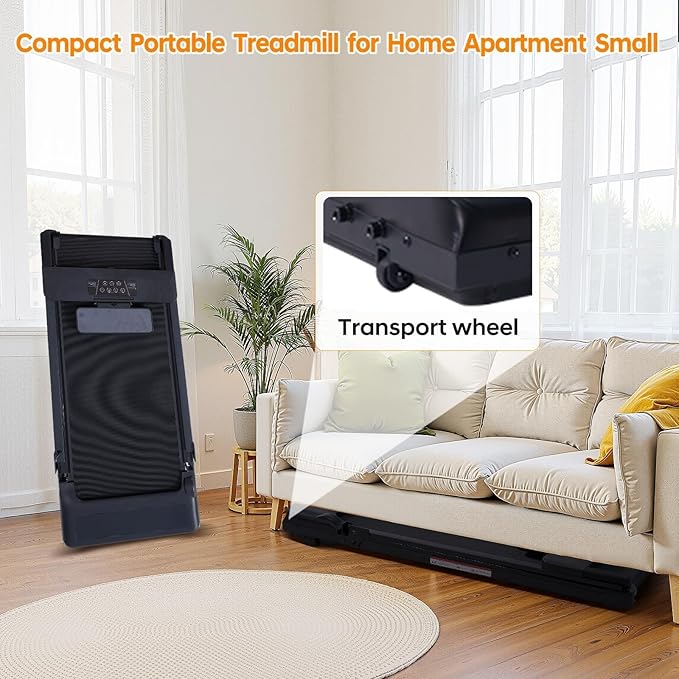 Walking Pad with Handle Bar and Incline, 3.0HP Under Desk Treadmill for Home Small Space, 0.6-7.6MPH Portable Walking Pad Treadmill with Handles, 350LBS, 2026 Upgrade