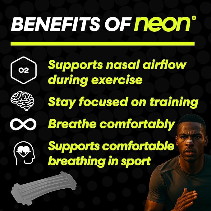 Nasal Strips (60 Count) - Oil & Sweat Resistant Adhesive - Athletic Nasal Strips for Sport & Nose Strips for Snoring & Sleeping - Nose Strips for Breathing (Clear Transparent)