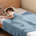 Guohaoi Knitted Weighted Blanket Kids (Haze Blue 40"x60" 10lbs) No Beads Cooling Heavy Blanket, Home Decor Breathable Chunky Knit Throw Blanket for All-Season Use