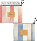 2 Pcs Birth Control Pill Packet, 4.7 x 3.6 Inch Canvas Wallet Pill Holder Sleeve Pouch with Zipper for Card Organizer, Pocket Pouch Wallet for Women Privacy Protection