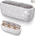 Bling Travel Pill Organizer Crystal Rhinestone 3 Compartments Independent Lid Portable Small Pill Case Box to Hold Vitamins Container for Pocket Purse Medicine Organizer