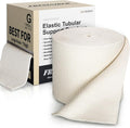 FRESINIDER Size G Elastic Tubular Support Bandage (4.5" x 11 Yards) – Maximum Coverage Light to Moderate Compression Roll for Thigh & Large Knee, Breathable Stockinette