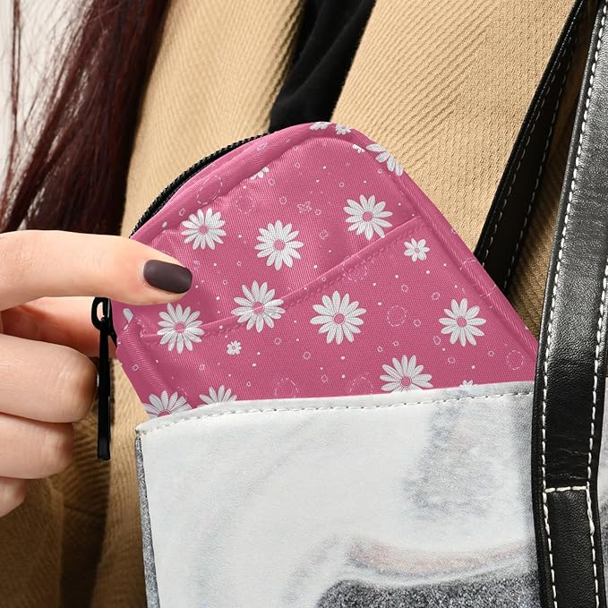 Flower Weekly Pill Organizer Case Travel Portable Pill Bag for Medicine Vitamin Large Capacity Zipper Medicine Organizer