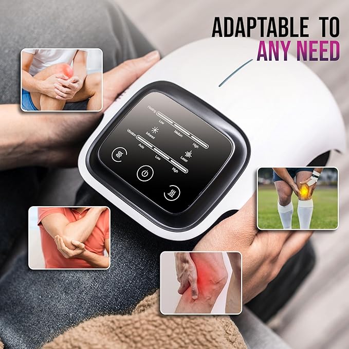 CAP & BOW Knee Massager Heat Red Light Therapy