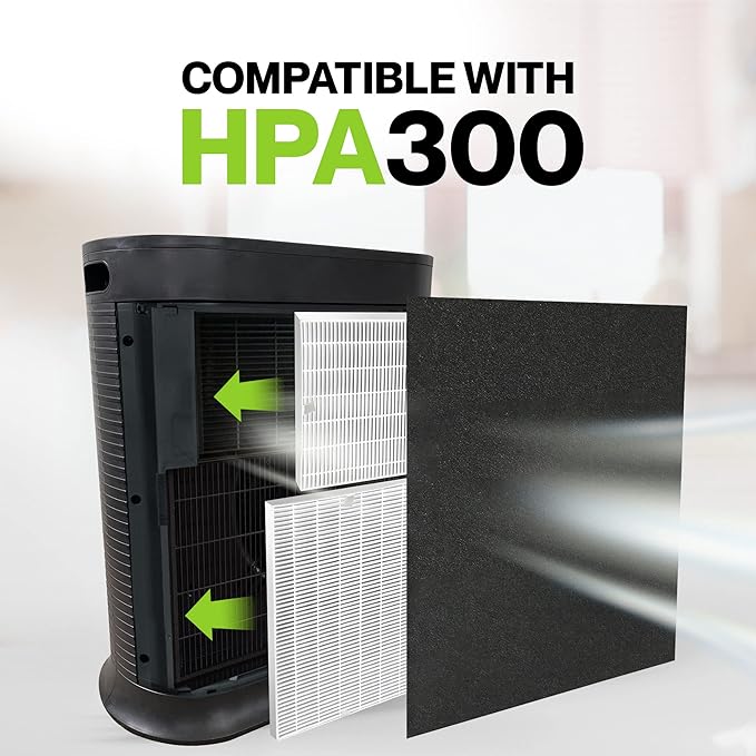 Durabasics 3 HEPA Filter Set for HPA300 Honeywell Air Purifier Filters & Honeywell HPA300 - Compatible with Air Purifier Replacement HPA 300 - Replacements for Filter R & HPA 300 Filter