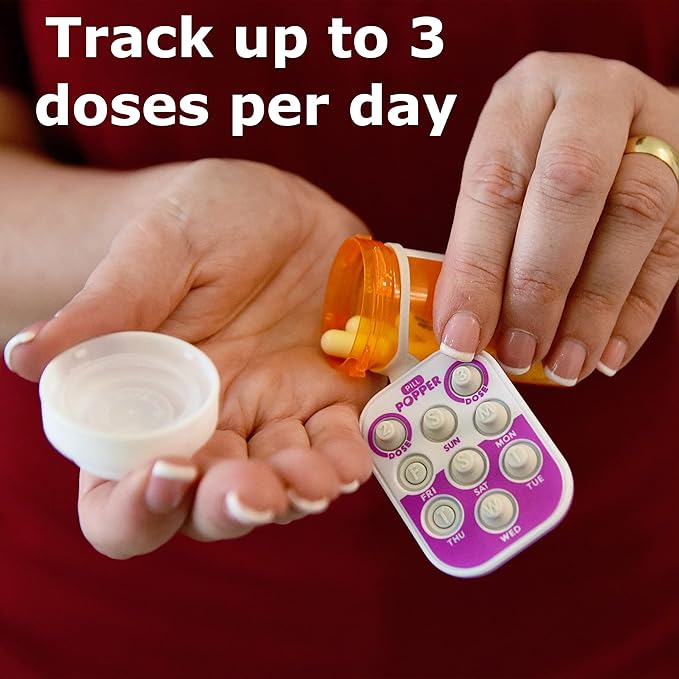 Pill Popper - Memory Aid Medication Dose Tracker (2 Pack)