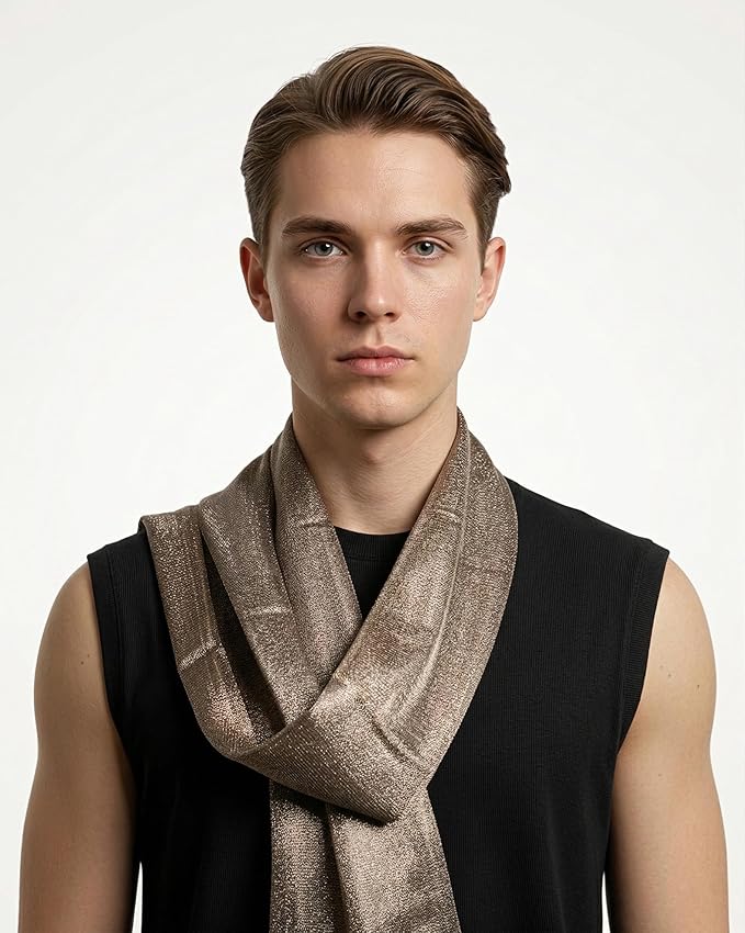 EMF Scarf Shielding 5G RF and EMF made with Silver Fabric, Unisex