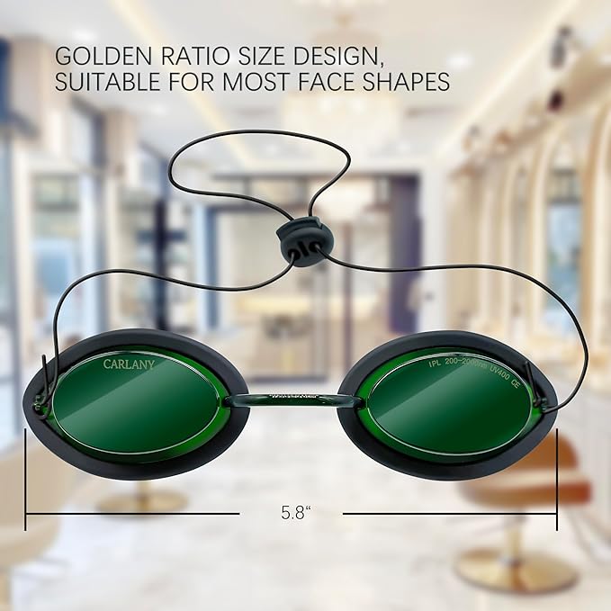 200nm-2000nm Laser Protection IPL Safety Glasses, See-through Anti Fog UV400 Absorption Filtering Eye Protection Goggles, OD4+ for Tanning Hair Removal Eye Protection