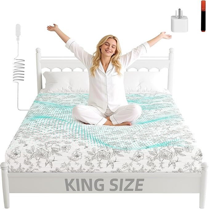 Grounding Sheets Queen Black Floral - 15% Pure Silver + 85% Organic Cotton Fitted Bed Sheet for Earthing - 400 Thread Count Deep Pocket Grounded Bedsheets - Improved Sleep Down to Earth Ground Bedding