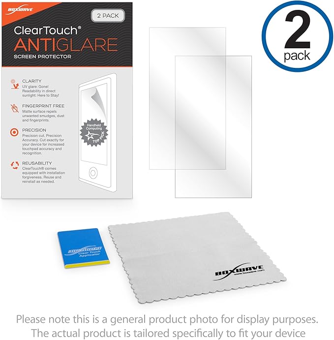 BoxWave Screen Protector Compatible with Skylight Calendar (15 inch) - ClearTouch Anti-Glare (2-Pack), Anti-Fingerprint Matte Film Skin