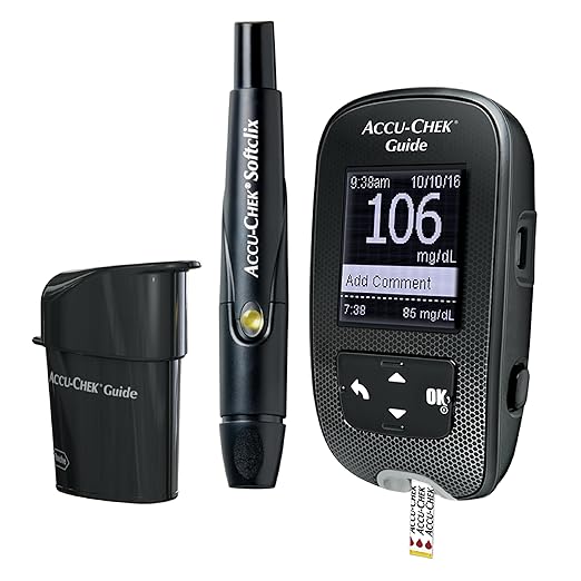 Accu-Chek Guide Glucose Monitor Starter Kit for Diabetic Blood Sugar Testing: Meter, 30 Guide Test Strips, Softclix Lancing Device, and 10 Softclix Lancets