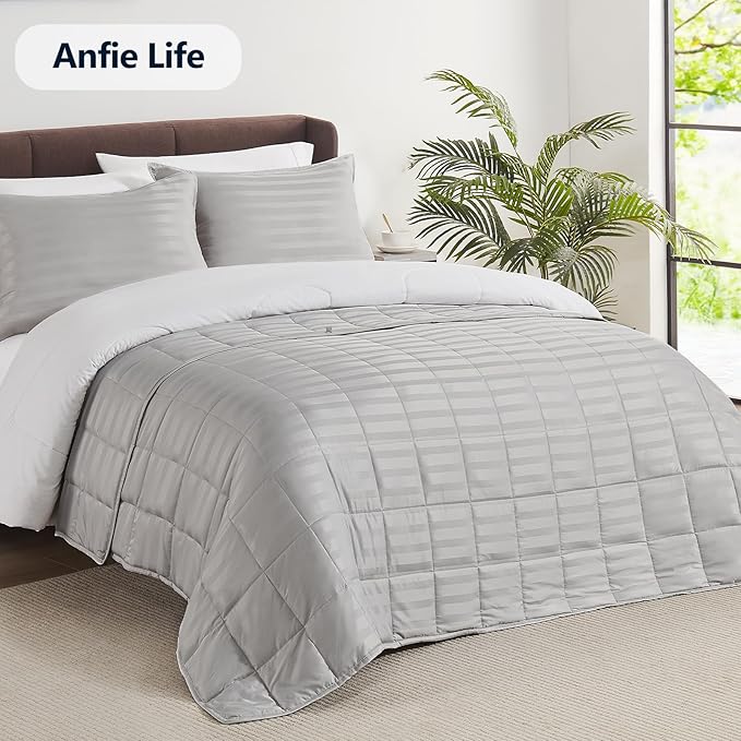 Weighted Blanket Kids (40"x60" 7lbs),Ultra Soft and Cozy Cooling Weighted Blanket Kids,Heavy Blanket with Machine Washable Soft Blanket, Light Grey