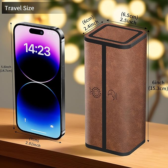 Pill Organizer 7 Day AM PM, Discreet 2 Times a Day Weekly Pill Box with Double Protection Shell, Large Capacity Portable Vitamin Case for Travel Meds & Medicine Organizer, Brown
