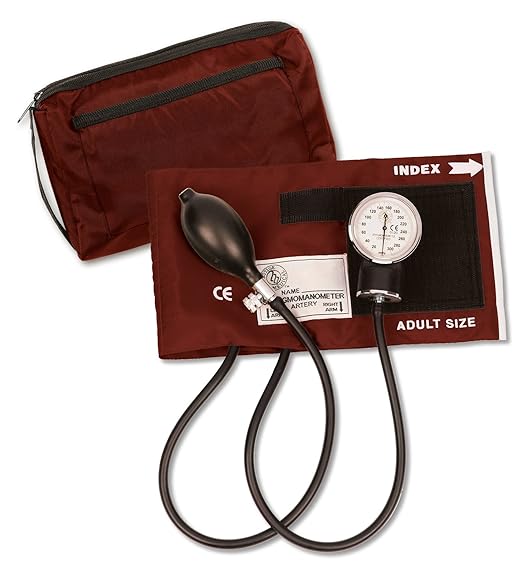 Prestige Medical - 882-BUR Sphygmomanometer with Color Coordinated Carrying Case, Burgundy