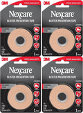Nexcare Blister Prevention Tape, Waterproof Foam Medical Tape, Latex-Free, Sticks Firmly to Skin to Help Prevent Blisters - 1 in x 5 yds, 4 Rolls of Tape