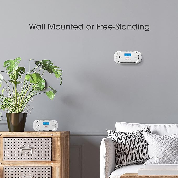 X-Sense Carbon Monoxide Detector Alarm with Digital LCD Display, Replaceable Battery CO Alarm Detector with Peak Value Memory, XC01-R