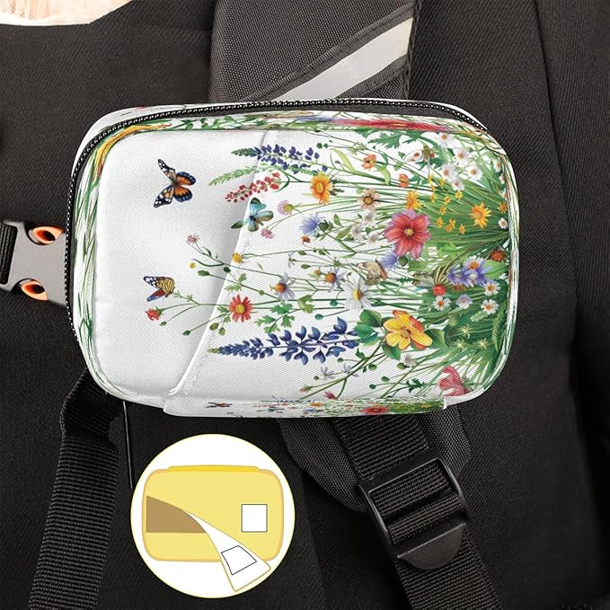 Flower Animal Butterfly Color Travel Pill Organizer Box Weekly Portable Pill Case Daily Pills 7 Day Small Birth Control Pills Container Removable Compartments for Medicine Vitamins Fish Oil