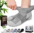 Diabetic Socks for Men,4 & 6 Pairs Low Cut Bamboo Viscose Wide Mens Diabetic Socks Size 9-11 10-13